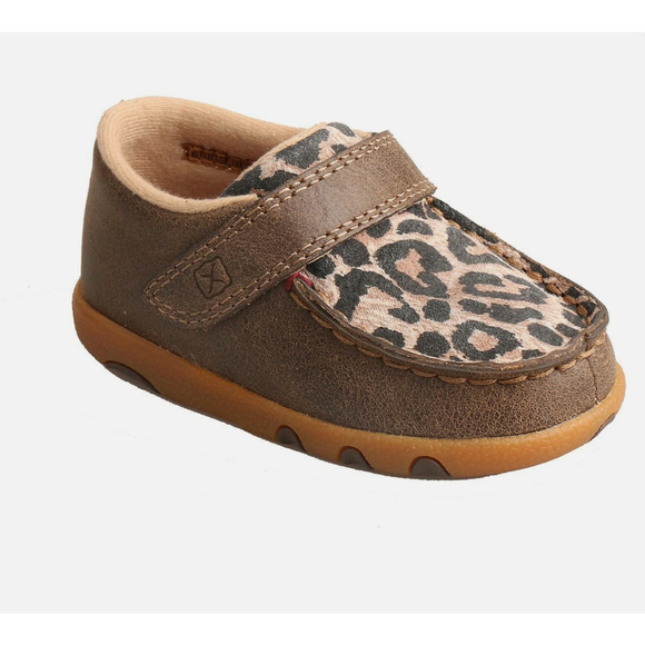 Twisted X Other - Twisted X Leopard Infant Baby Shoes Size 8 M Moc Leather Upper